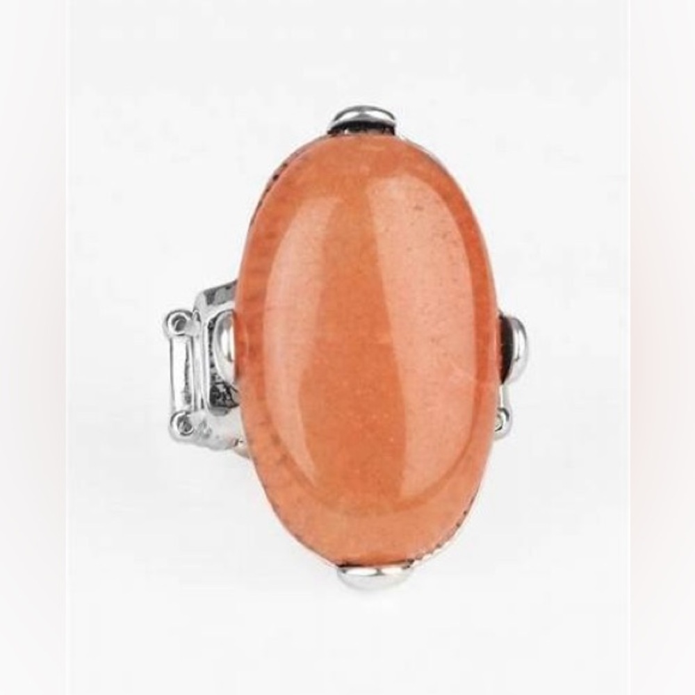 ❣️Large orange stone ring❣️*